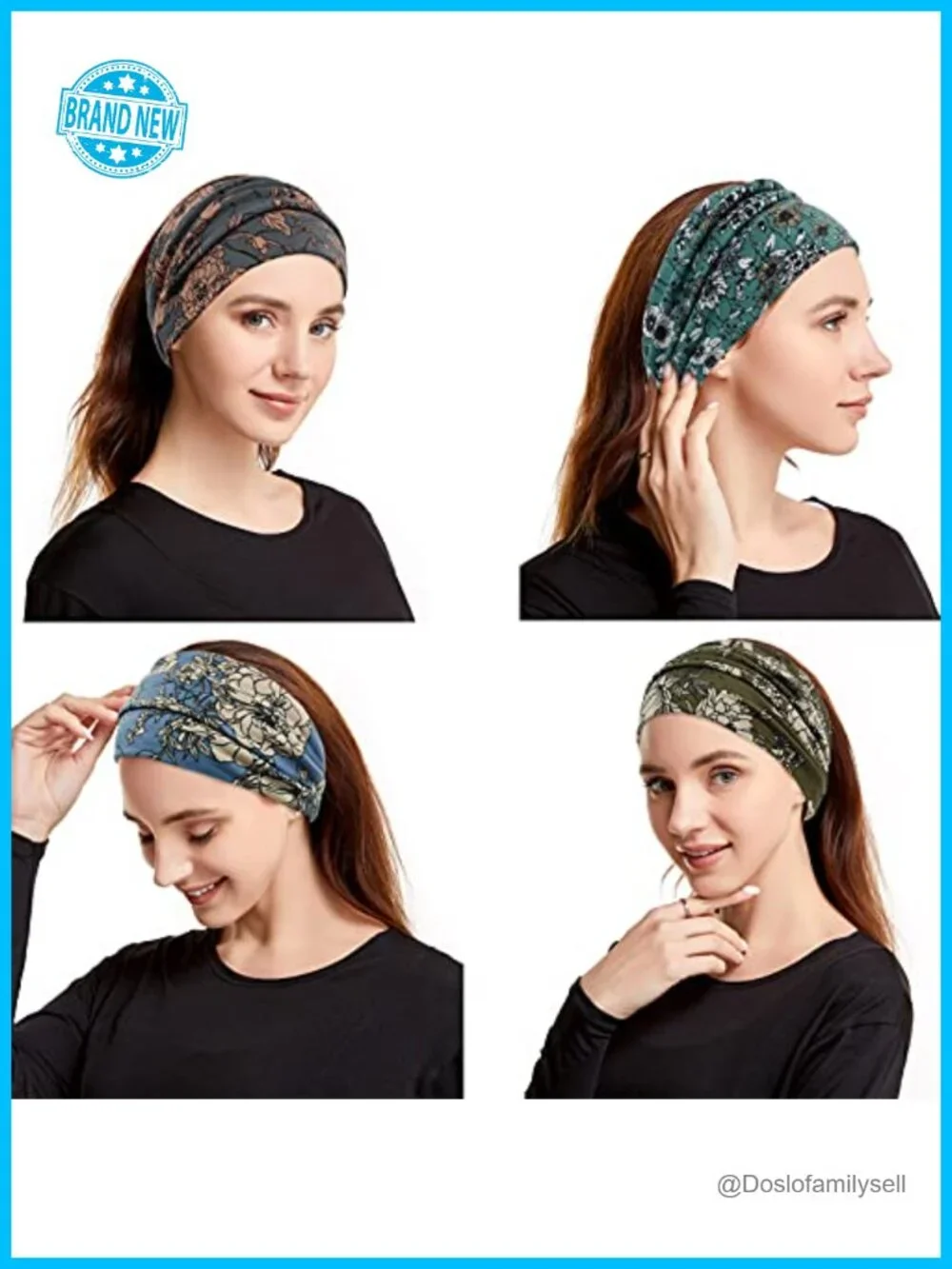 Wide Boho Knotted Headband Yoga Workout Hair Accessories African Head Wrap 4
